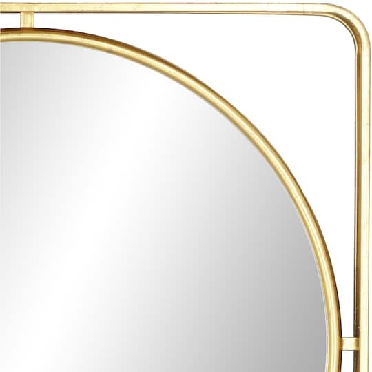 Gold Contemporary Metal Wall Mirror, 34" x 34"
